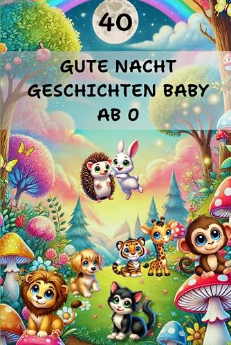 Gute Nacht Geschichten Baby Ab 0: 40 Märchen für Kinder, Magische Geschichten mit Niedlichen Pelzigen Tieren, Farbig Illustriert. Wertvolle Lehren und ... Schlaf Ihrer Gefühlsstarken Kinder zu Fördern