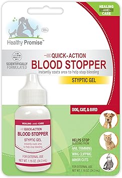 Four Paws Healthy Promise Quick Action Blood Stopper Styptic Gel for Dogs & Cats, 1.16 oz.