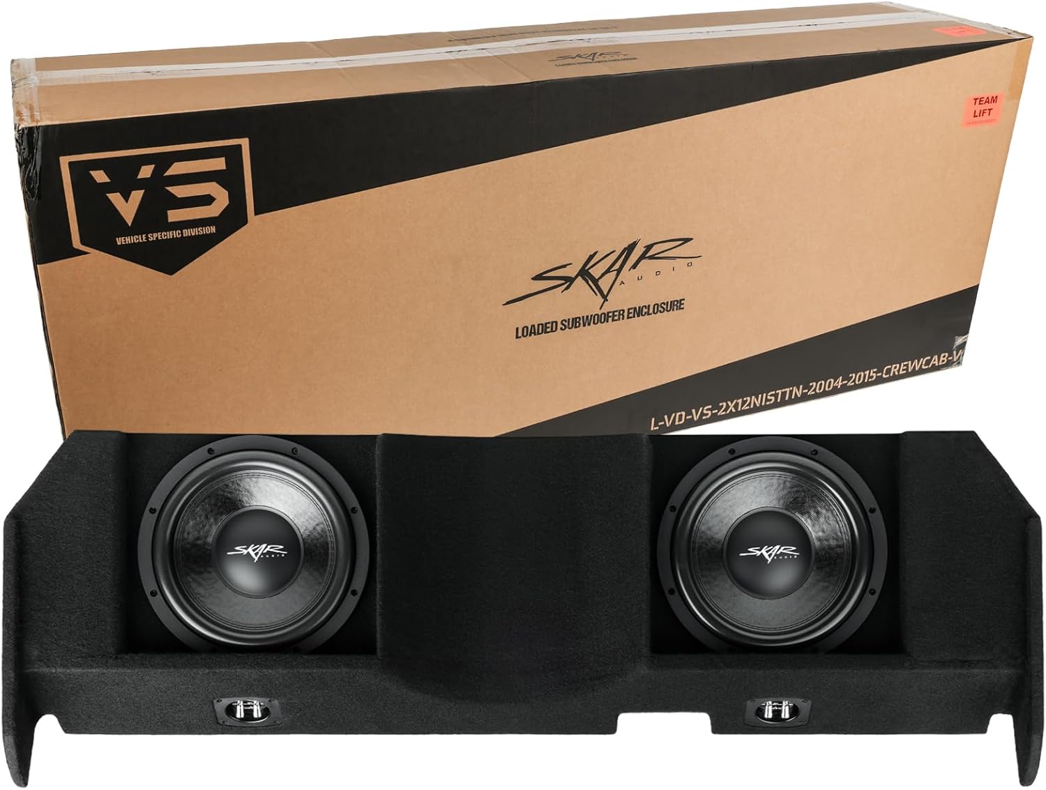 Skar Audio Dual 12" Loaded Ported Subwoofer Enclosure Compatible with 2004-2015 Nissan Titan Crew Cab Trucks