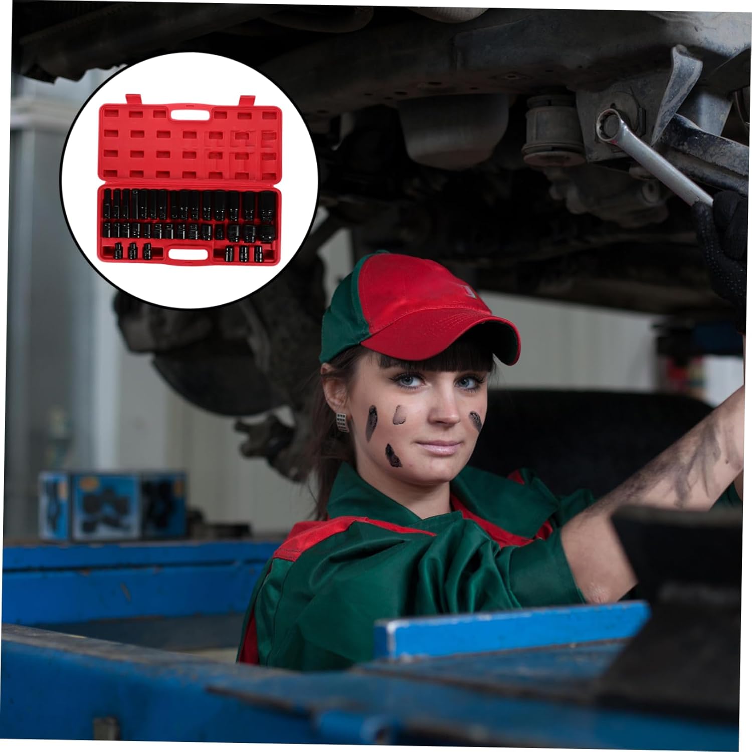 Mikikit 1set Impact Socket Bits Socket Replacement Tool for Electric Wrenches Kit Storage Case Versatile for Auto Repair and Mechanical Equipment