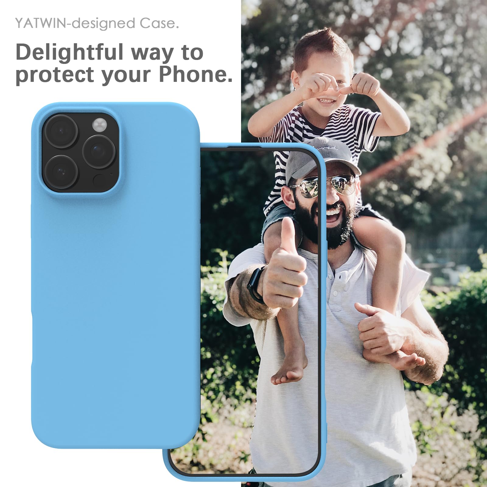 YATWIN Silicone Case for iPhone 16 Pro, Soft-Touch, Shockproof, DustProof - Image 2