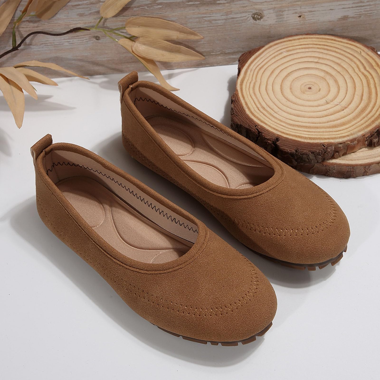 Zapatos de vestir casuales para mujer, cómodos, con cordones, puntera redonda, sin cordones, para mujer