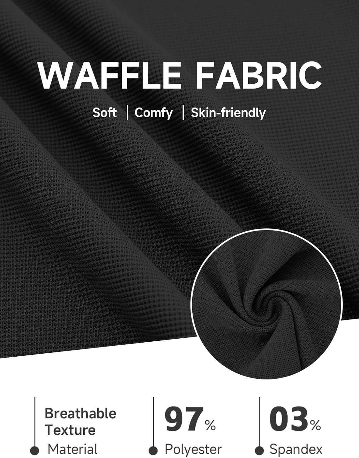 keriffe Womens Wide Leg Work Pants Waffle Knit High Waisted Button Down Casual Dress Palazzo Trousers Pockets - Image 5