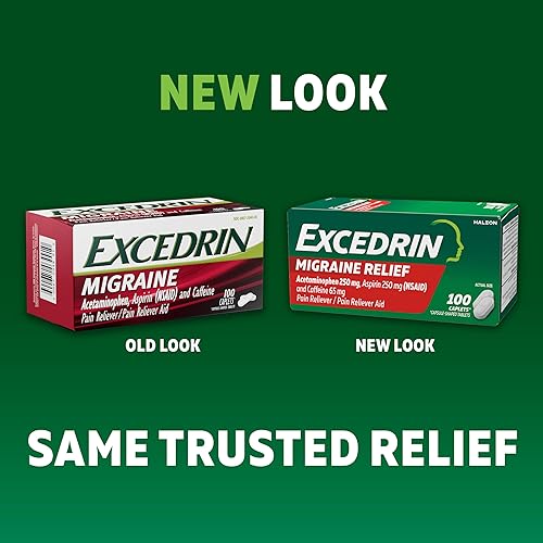 Miniatura 3 de Excedrin Comprimidos para aliviar la migraña para aliviar los síntomas de la migraña - 200 unidades