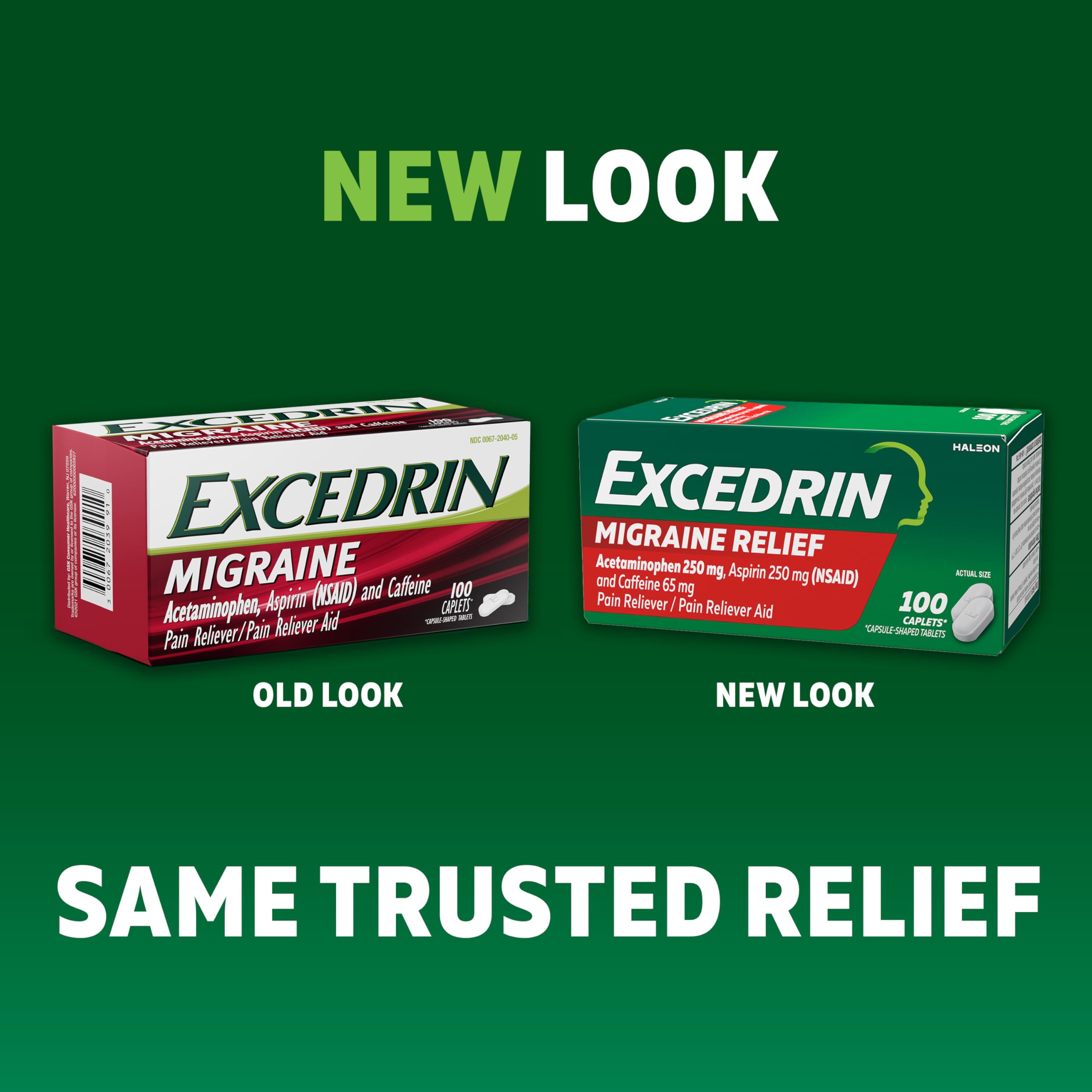 Excedrin Migraine Relief Caplets to Alleviate Migraine Symptoms - 200 Count