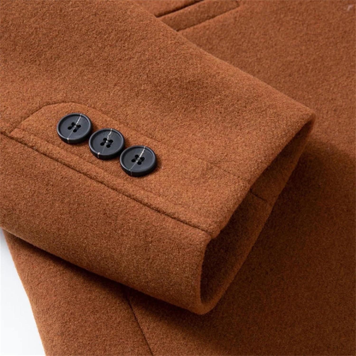 Men Wool Blends Trench Coats Winter Men's Woolen Jacket Casual Long Overcoat Men Thick Turn-Down Collar Outwear