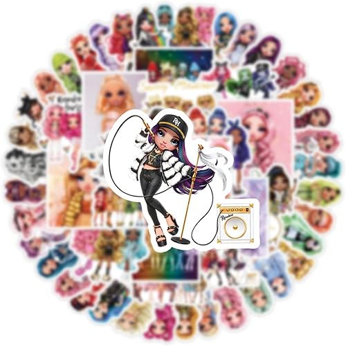 Miniatura 8 de 60 calcomanías de arco iris, lindas calcomanías de vinilo de estética de dibujos animados impermeables para adultos para casco, laptop, botellas de