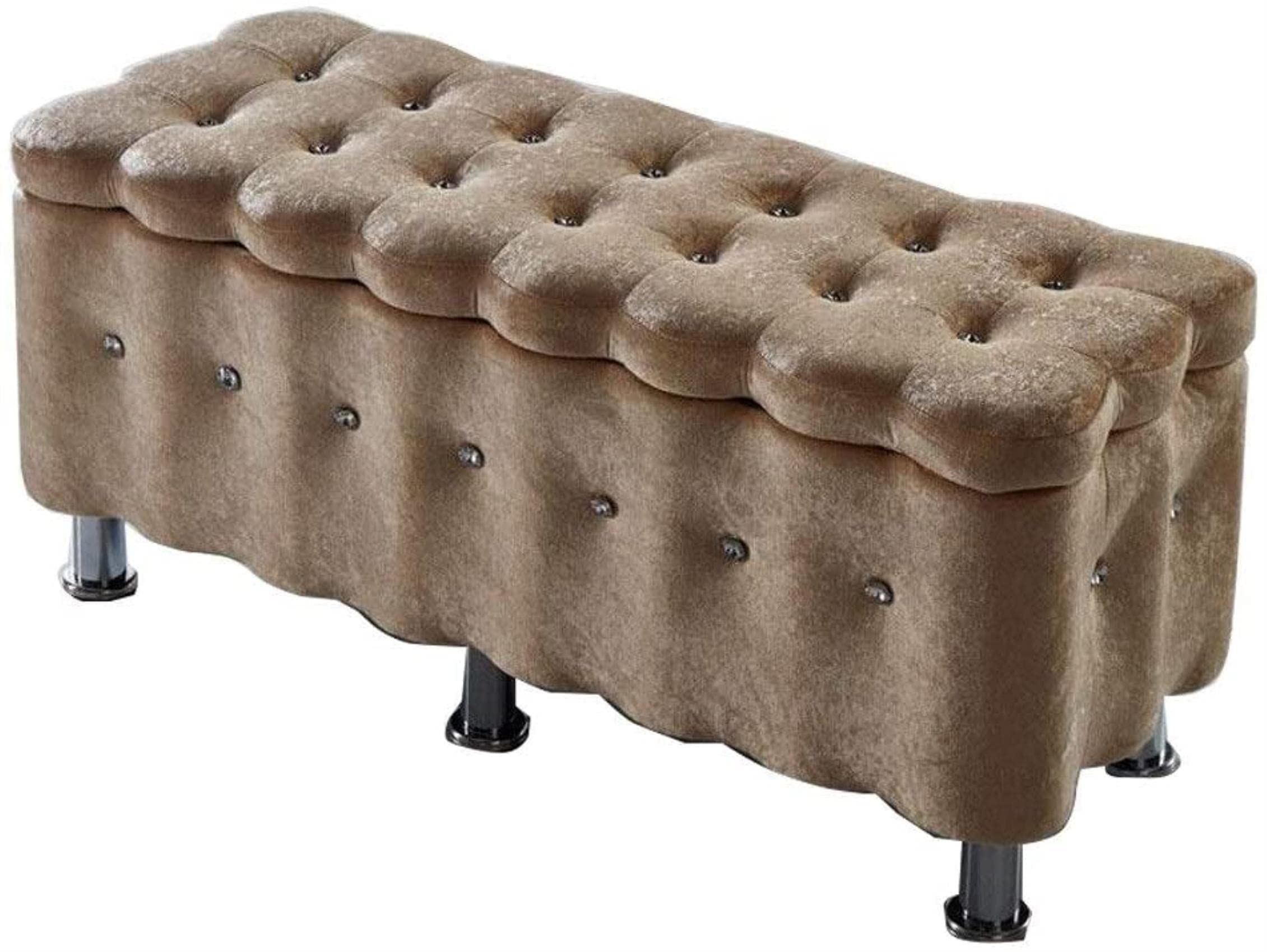 Tabouret d'extrémité de lit et coffre à chaussures au design raffiné