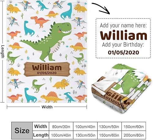 Miniatura 109 de Artsadd Personalized Baby Blanket for Boys Girls with Name, Custom Baby Name Blanket with Unicorn Pattern Customized Name Receiving Swaddle Throw