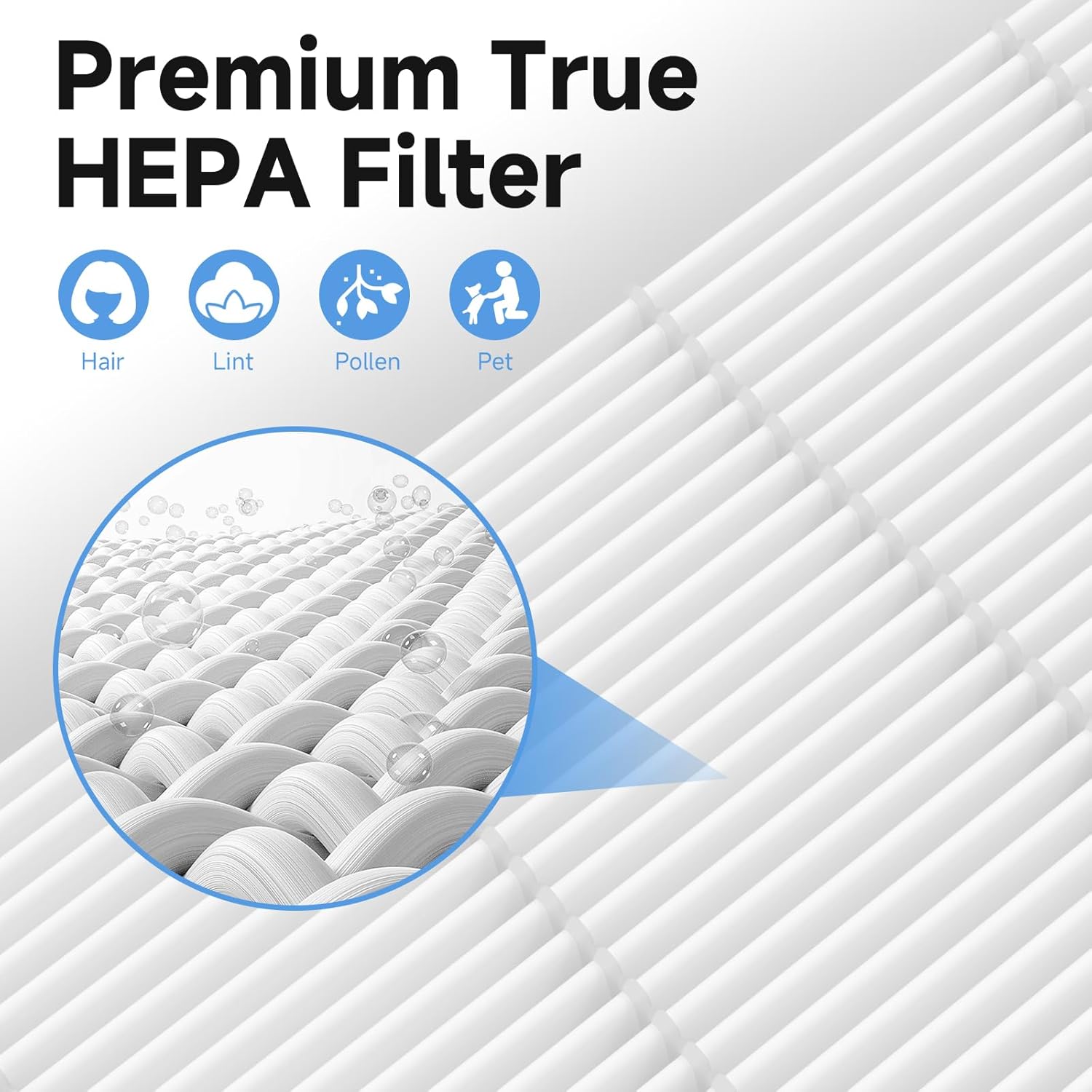 2 Pack A2 F2 True HEPA Replacement Filter Compatible with 3M Filtrete Room Purifier Models FAP-C02-A2, FAP-C03-A2, FAP-T03-A2, FAP-C02WA-G2, FAP-C03BA-G2, FAP-T03BA-G2, FAP-SC02N, Part # 1150101 - Image 4