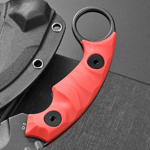 Miniatura 5 de C1691N Cuchillo de hoja fija, cuchillo de garra de acero D2 con mango de fibra de vidrio para supervivencia, al aire libre, senderismo EDC y