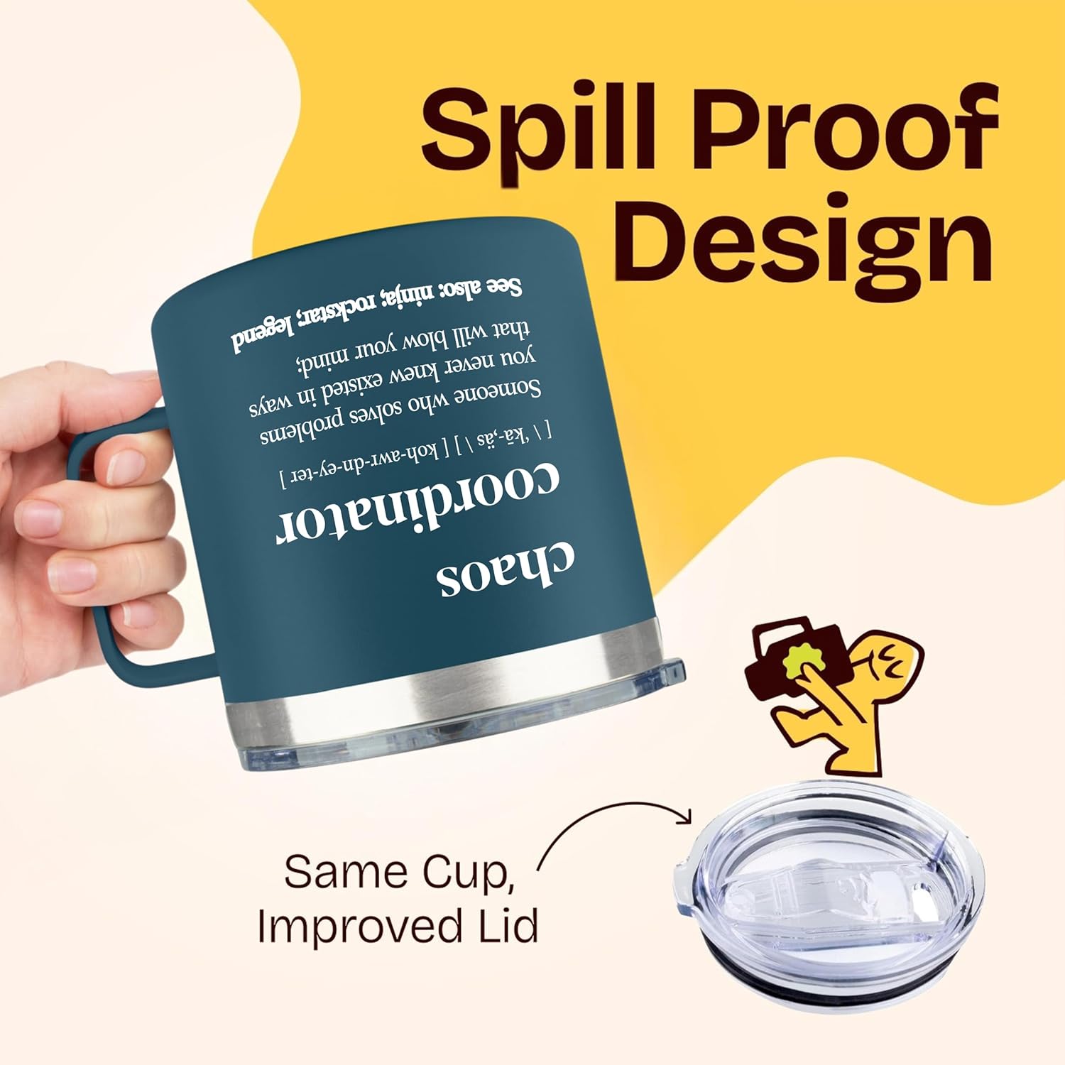 Chaos Coordinator Tumbler Administrative Professional Day Gifts 14 Ounce Chaos Coordinator Cup Navy Bosses Day Gifts Promotion Gifts for Women Coworker Leaving Gifts for Women Job Promotion Gifts - Image 5