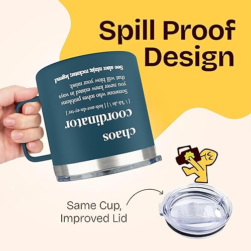 Miniatura 5 de Vaso de coordinador del caos, regalos administrativos para el día profesional, 14 onzas, taza de coordinador del caos, regalos de promoción para