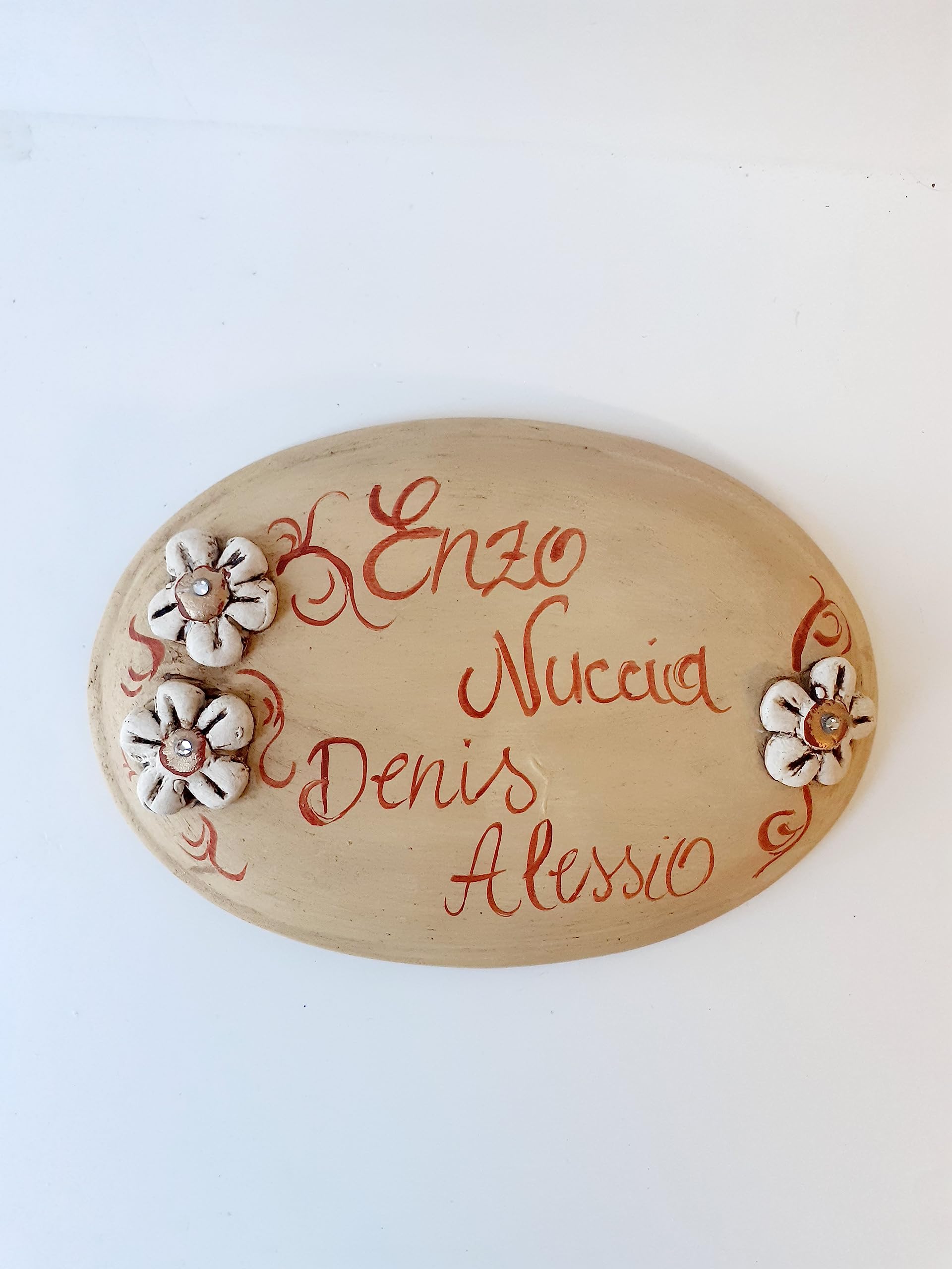 Targa per Porta Personalizzabile in Ceramica - Targa Porta Ingresso Casa - Azienda - Albergo - Ufficio - Regalo per Casa nuova - Le Ceramiche del Re