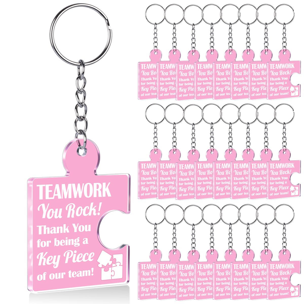 Team Appreciation Gifts Bulk Thank You Keychains for Coworkers