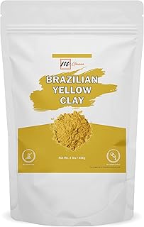 100% Natural Brazilian Yellow Clay Powder for Skin Firming, Creams and Soap Making 1 LBS / 454 GMS