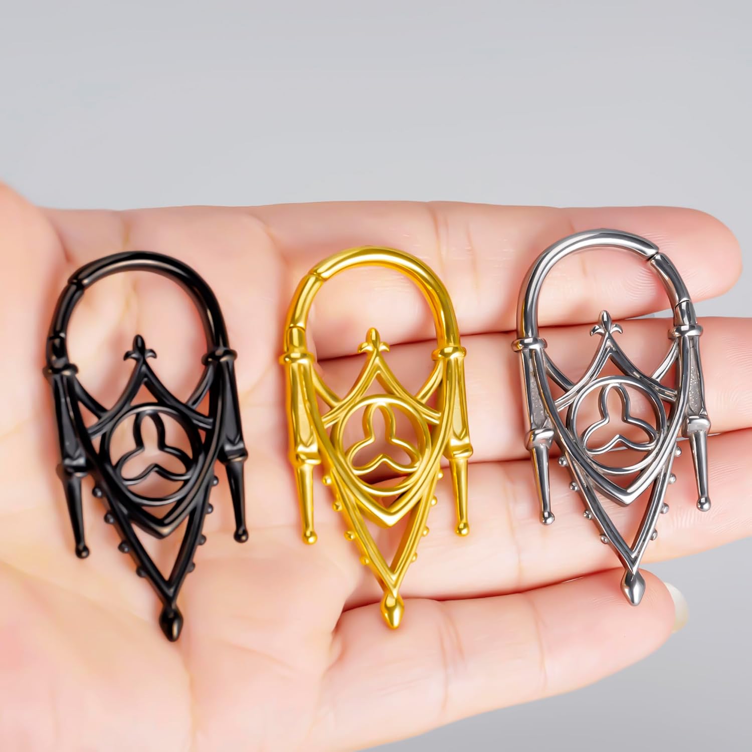 DOEARKO 2PCS Ear Gauges Stainless Steel Mushroom Ear Weights For Stretched Ears lobes Ear Plugs Fashion Piercing Body Jewelry