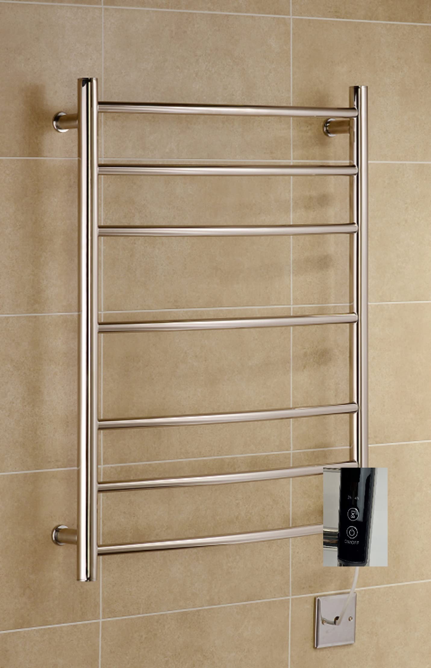 Ferrara elektrischer Handtuchhalter 800 x 600 mm – moderner Handtuchheizkörper, energiesparend & stilvoll