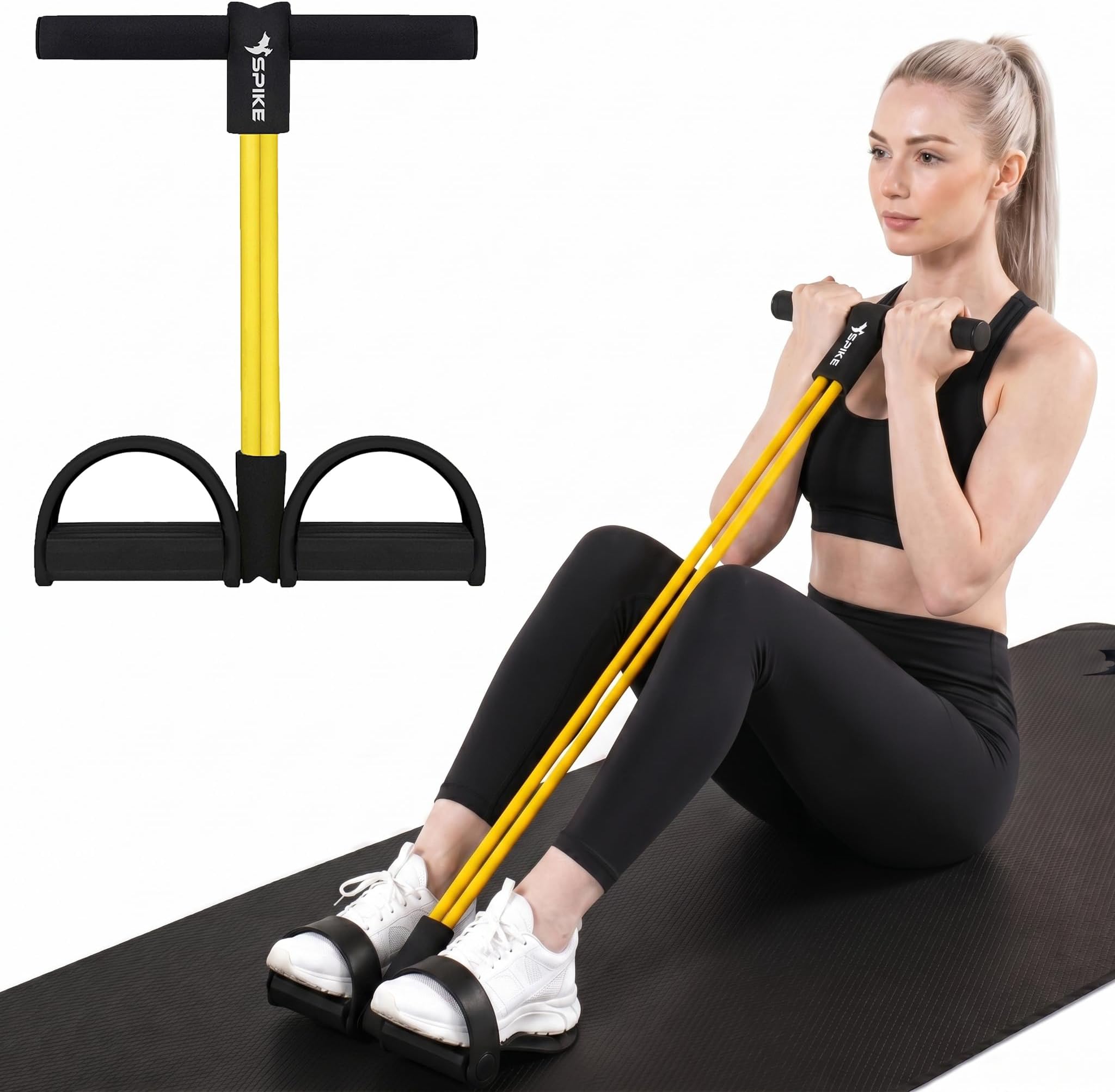- Tummy Trimmer Yoga Pedal Puller for Home Gym Exercise - Resistance Band for Abs, Legs, Arms, Full Body Workout (Men & Women)