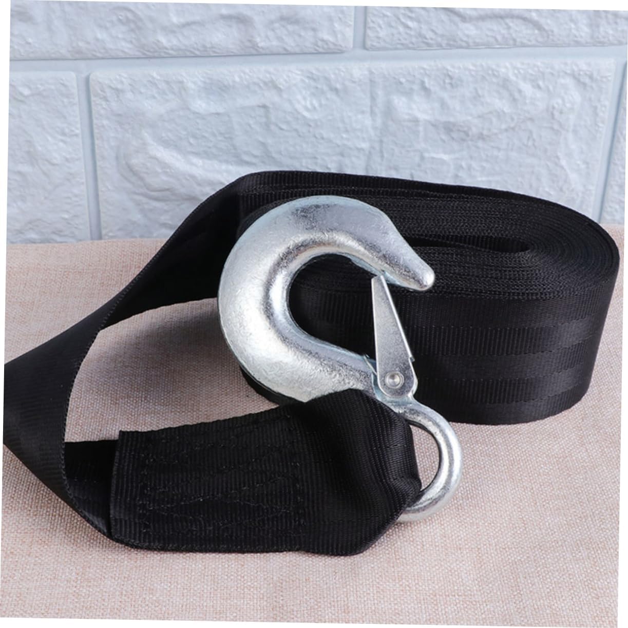 Winch Straps with Hook for Emergency Towing Durable Tow Straps for Cars Trailers and Suvs High Performance Manual Winch Accessories for Reliable Towing