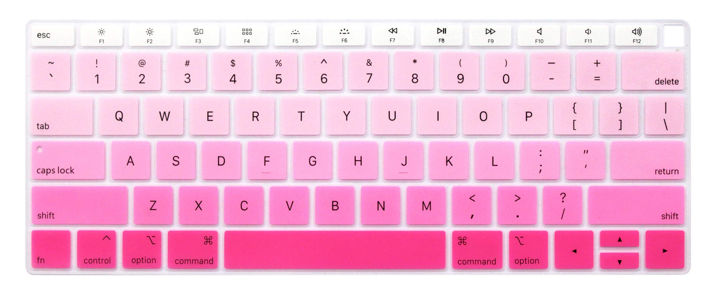 Keyboard Cover Protective Skin Compatible US Version Newest MacBook Air 13 13.3 inch with Retina Display 2018 Release Model A1932 (Ombre Pink)
