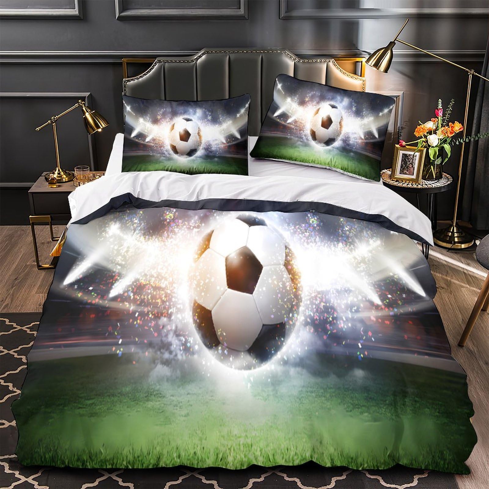 Parure de lit astronomie pour chambre de garçon avec housse douce 3D