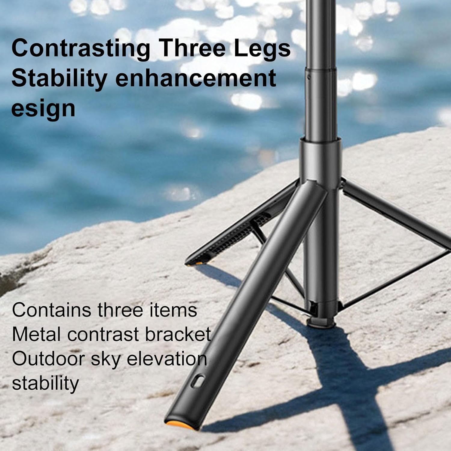 ASHATA Selfie Stick Tripod Monopod for 360 X5 X4 X3 for OSMO 6 for 5Pro for 3 Fill Light, Extension Long Pole Monopod with 1/4 Inch Screw for Travel Vlogging