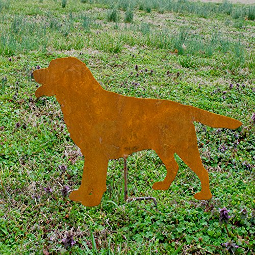 Lab metal patio stake - Metal Labrador Retriever garden stake - Rusty Lab metal art - Outdoor Labrador garden stake - Lab patio stake art