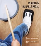HAMPBACK MK-0 E-Drum Set with 7 Inch Quiet Mesh Drum Pads, 8 Inch Full Rubber Cymbals, 12 Kits and 68 Authentic Sounds, USB MIDI, Drum Stool, Drumsticks, Headphones and 2 Foot Pedals for Beginners and - 3