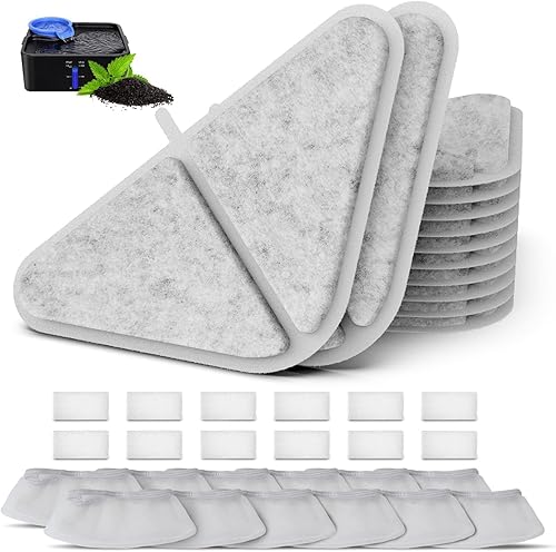 Miniatura 7 de Paquete de 6 filtros de repuesto para fuentes automáticas de mascotas, dispensador de perros de filtración múltiple de 230 oz/7 L, sistema de