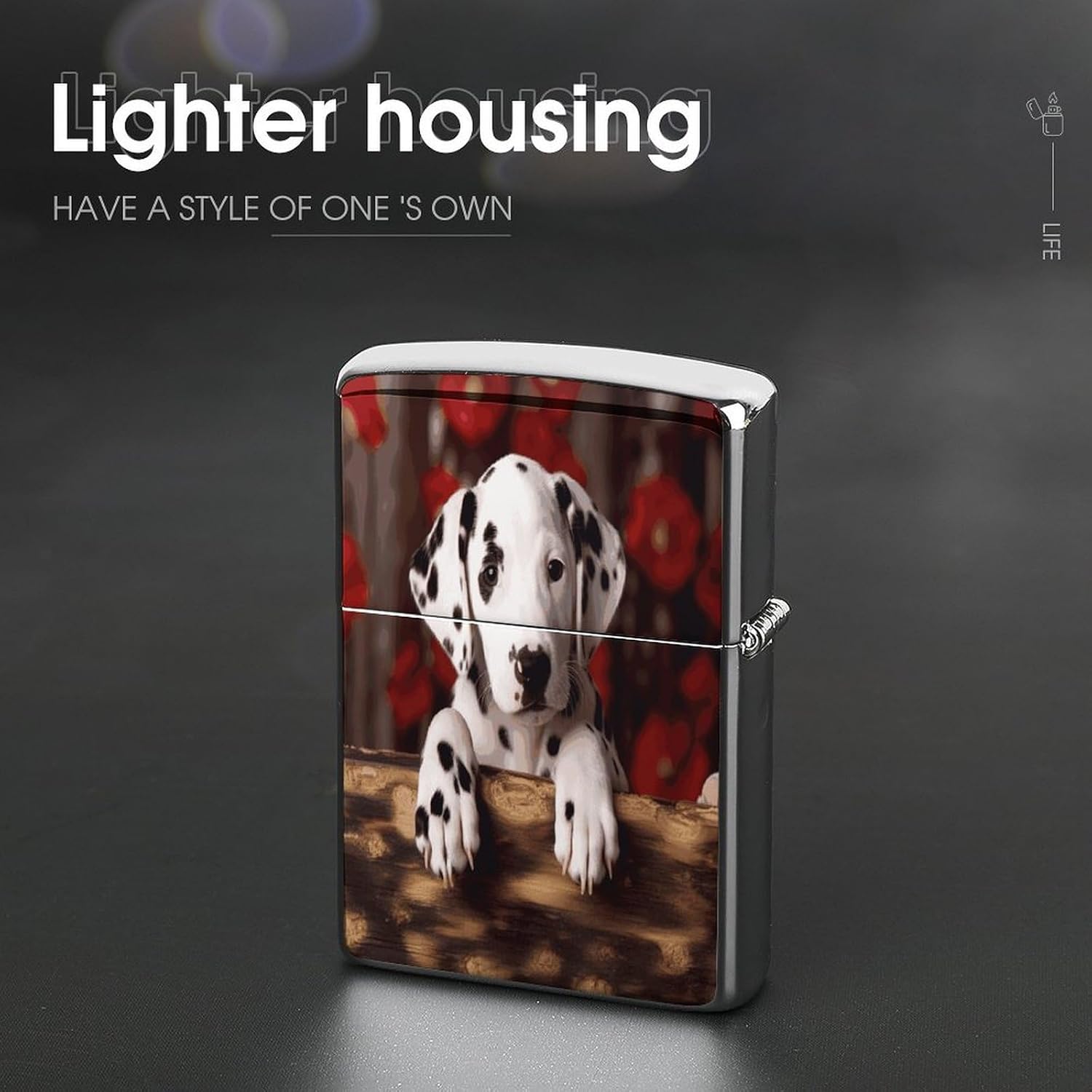 Dalmatian Puppy Lighter Case Cover Holder Lighter Sleeve