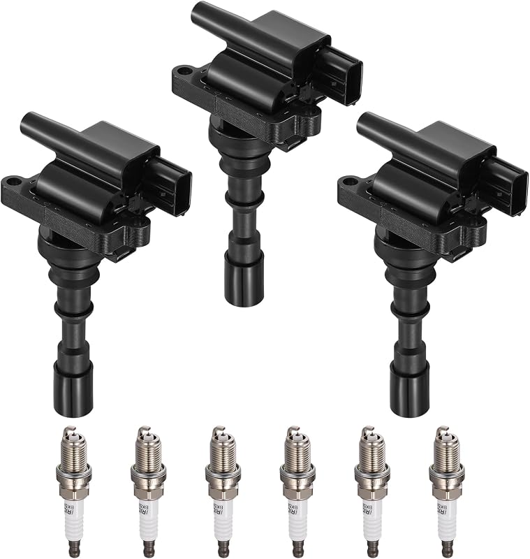 Kit de bobinas de ignição e velas SYKRSS para Kia Sedona e Hyundai XG300/XG350 V6 – 3 bobinas e 6 velas