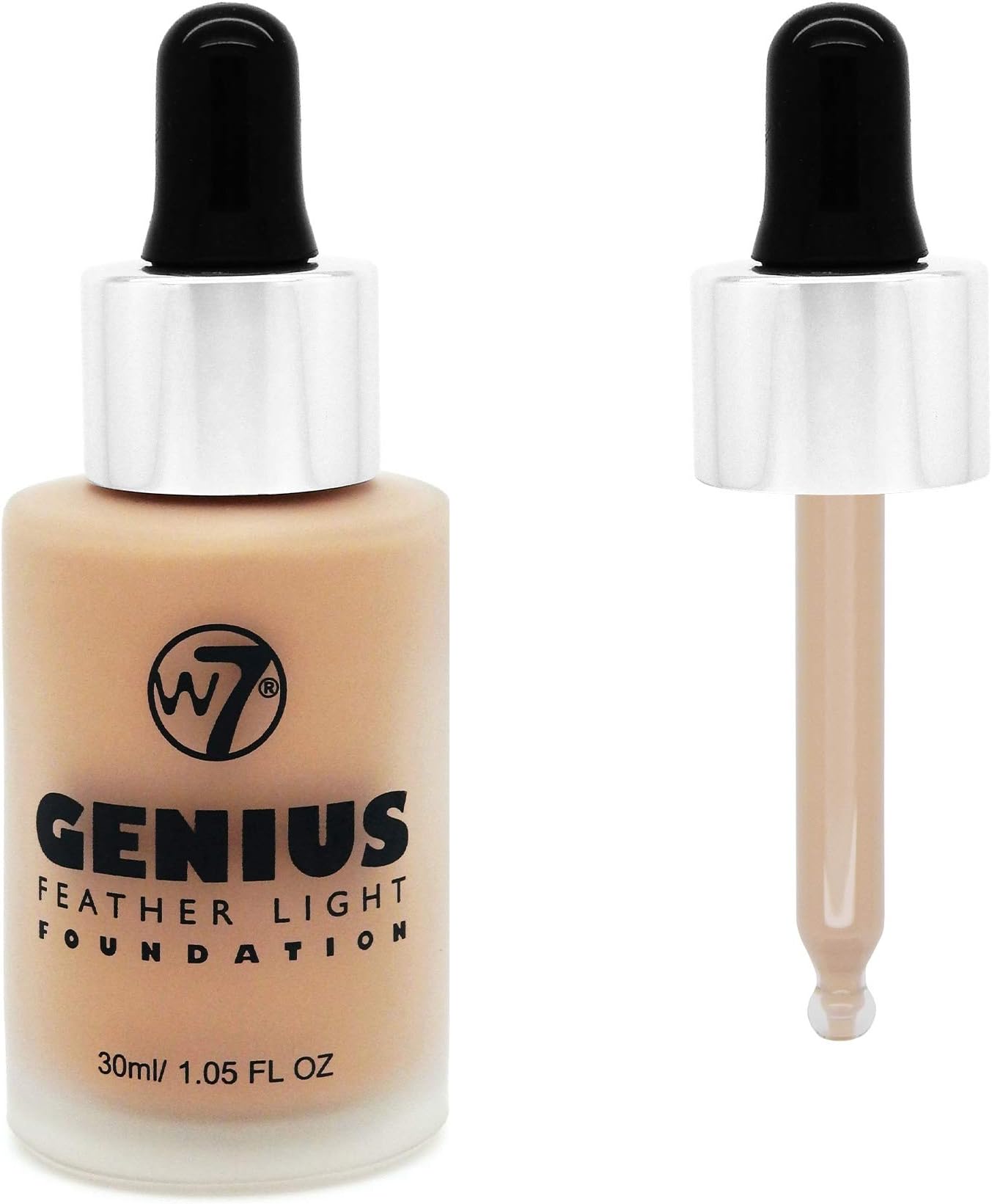 W7 Genius Feather Light Foundation, Natural Beige, 1.05 Ounce