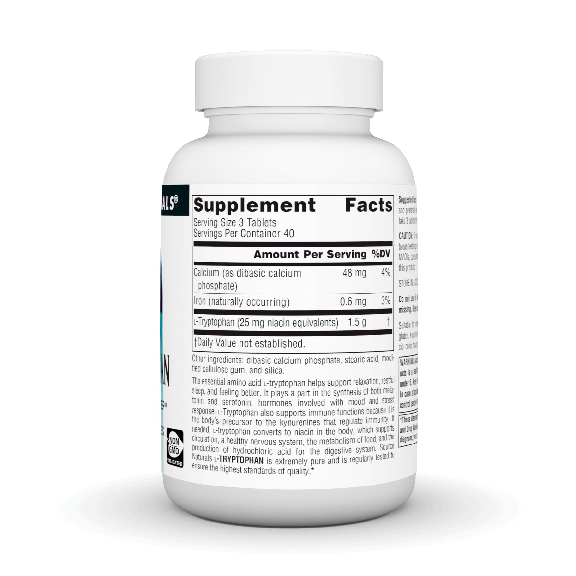 Source Naturals, L-Tryptophan 500mg - 120 Tablets — Amazon image 3
