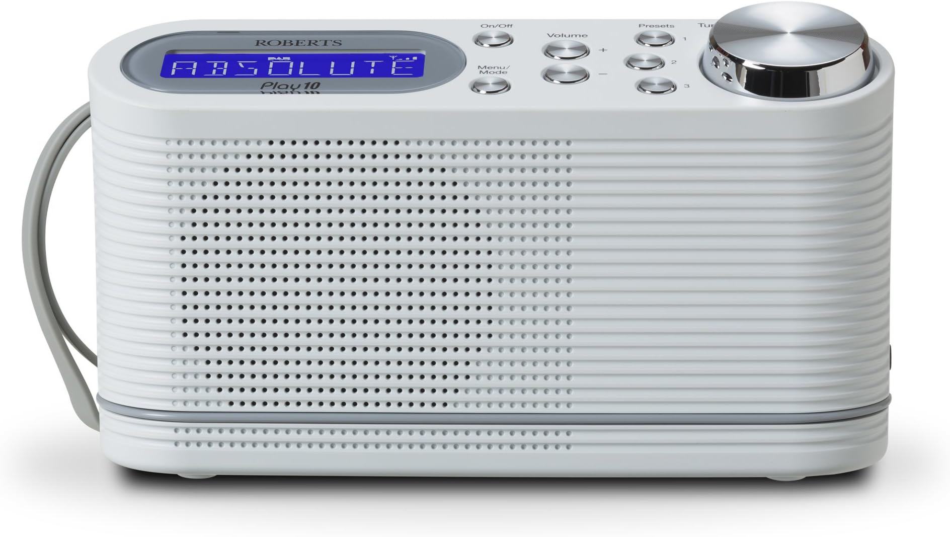 PLAY10 FM/DAB/DAB+ Digital Portable Radio, White