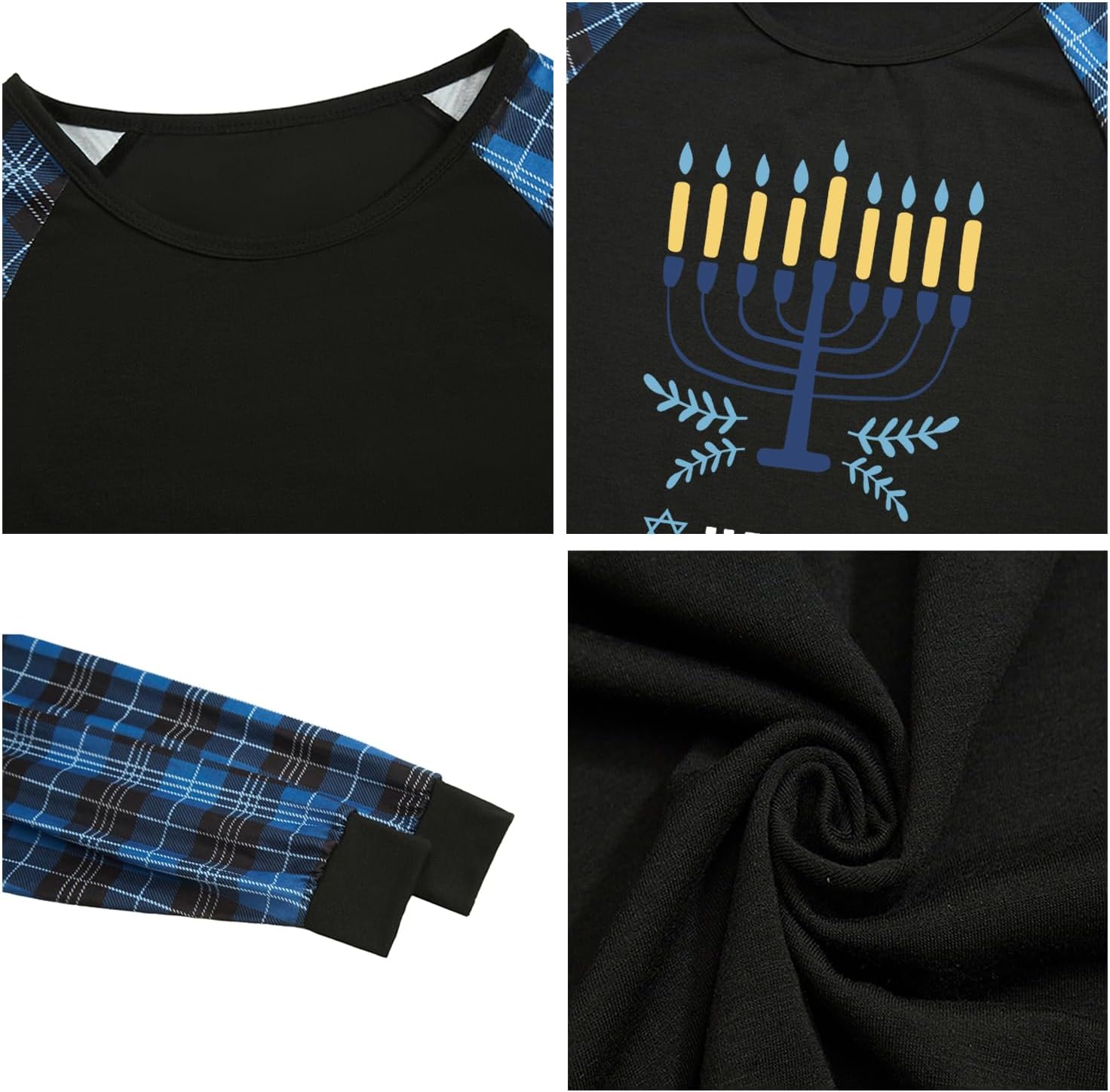 Hanukkah Pajamas for Family Hanukkah Family Pjs Matching Sets With Pocket - Image 5