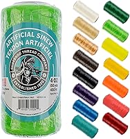 Vista 10 de Sinew 4oz 450ft Black 5ply 70lb Tendón Artificial de Prueba de 70lb para Cuentas, Costura de Cuero, Atrapasueños y Más