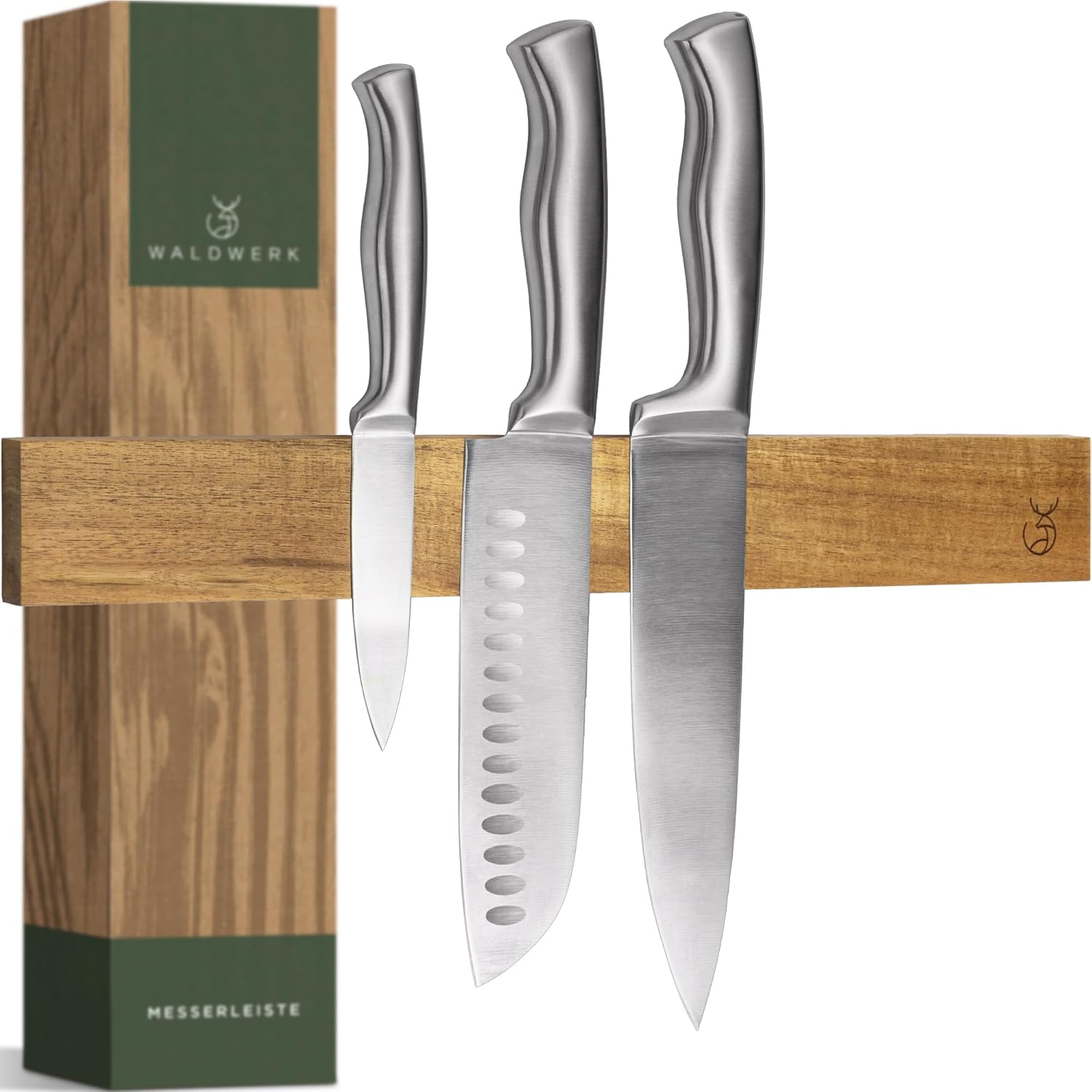 WALDWERK Knife Magnetic Strip 15 7 x 2 in Mount with Adhesive or Screws - Magnetic Knife Holder