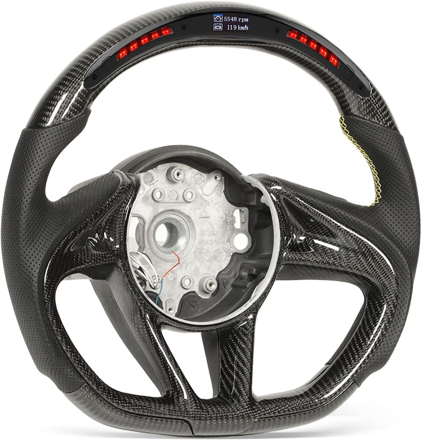 Car Steering Wheel, Carbon Fiber LED Display Shift Lights