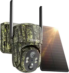4G Cellular Trail Cameras, Game Camera with 360° Full View, Hunting & Trail Cameras with Night Vision Motion Activated Waterproof, Solar Camera Outdoor Wireless Built-in SIM Card asin的图片