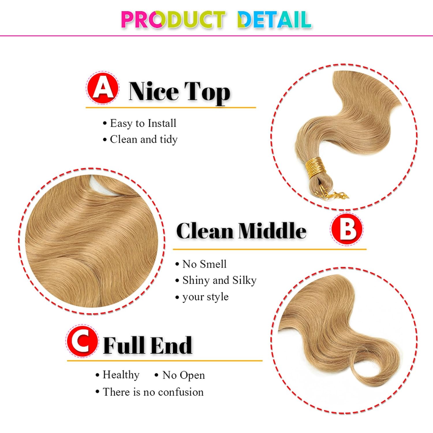 Goodear 24 Inch Body Wave Braiding Hair 3 Pack Pre-Feathered Synthetic Hair Extension Black Boho Box Braids for Goddess Box Braids Deep Wave Crochet Hair (#27)