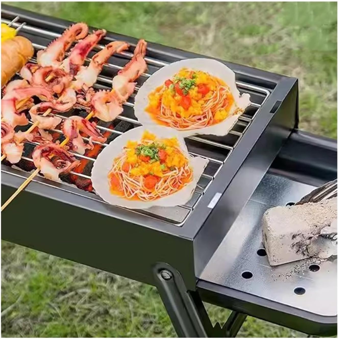 Barbecue Grill Home Outdoor Barbecue Stove Foldable Portable Courtyard Small Grilled Skewers Charcoal Grill