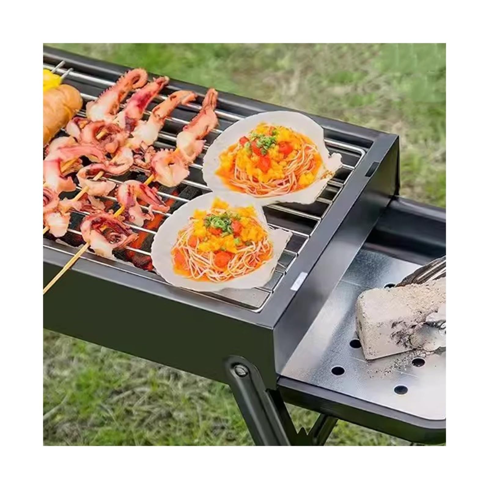 Griglia da Tavolo Stufa for Barbecue all'aperto for la casa for spiedini alla griglia Portatile Pieghevole da Cortile