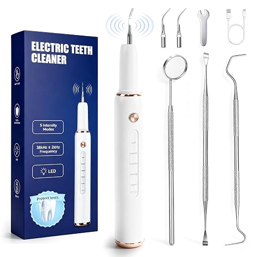 T4 Ultrasonic Plaque Remover for Teeth, Dental Cleaning Kit