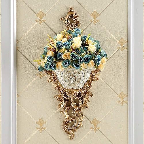 Miniatura 2 de Floreros de pared de resina retro de estilo europeo para sala de estar, comedor, dormitorio, cocina, oficina, hotel, decoración del hogar, florero
