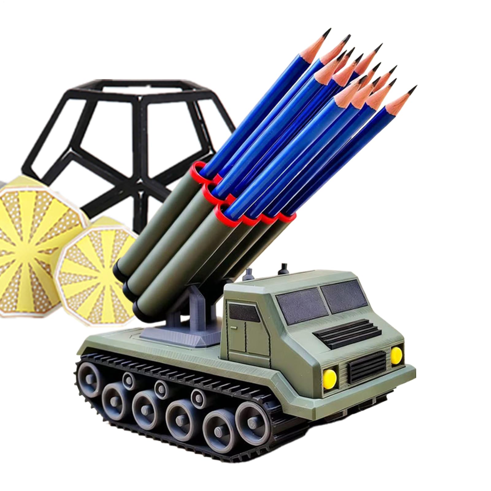 Porte-stylo bureau anti-désordre avec trieur tourelle de crayons créatif