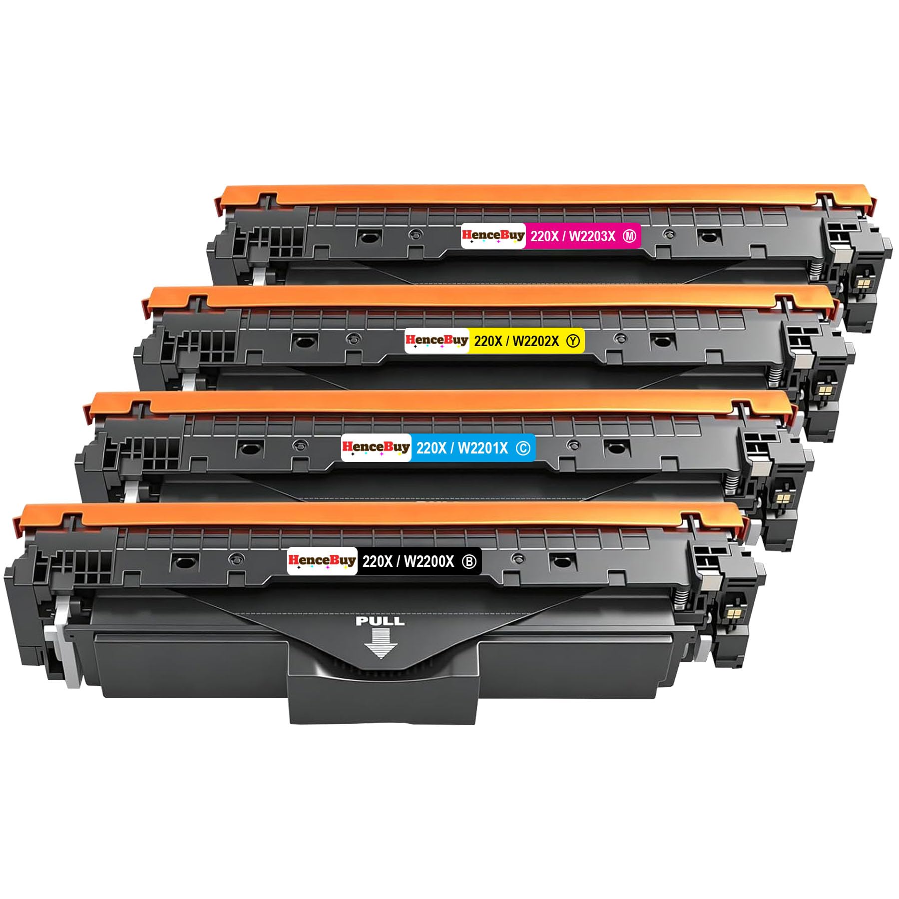 220X Toner (z chipem) kompatybilny z HP 220X 220A Multipack do HP Color LaserJet Pro MFP 4302dw 4302fdw 4302fdn 4202dn 4202dw W2200X W2201X W2202X W2203X Czarny Cyjan Magenta Żółty