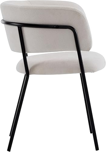 Miniatura 8 de Christopher Knight Home Juego de 2 sillas de comedor Nest, silla de cocina tapizada, silla de comedor con respaldo curvo, silla de comedor con marco