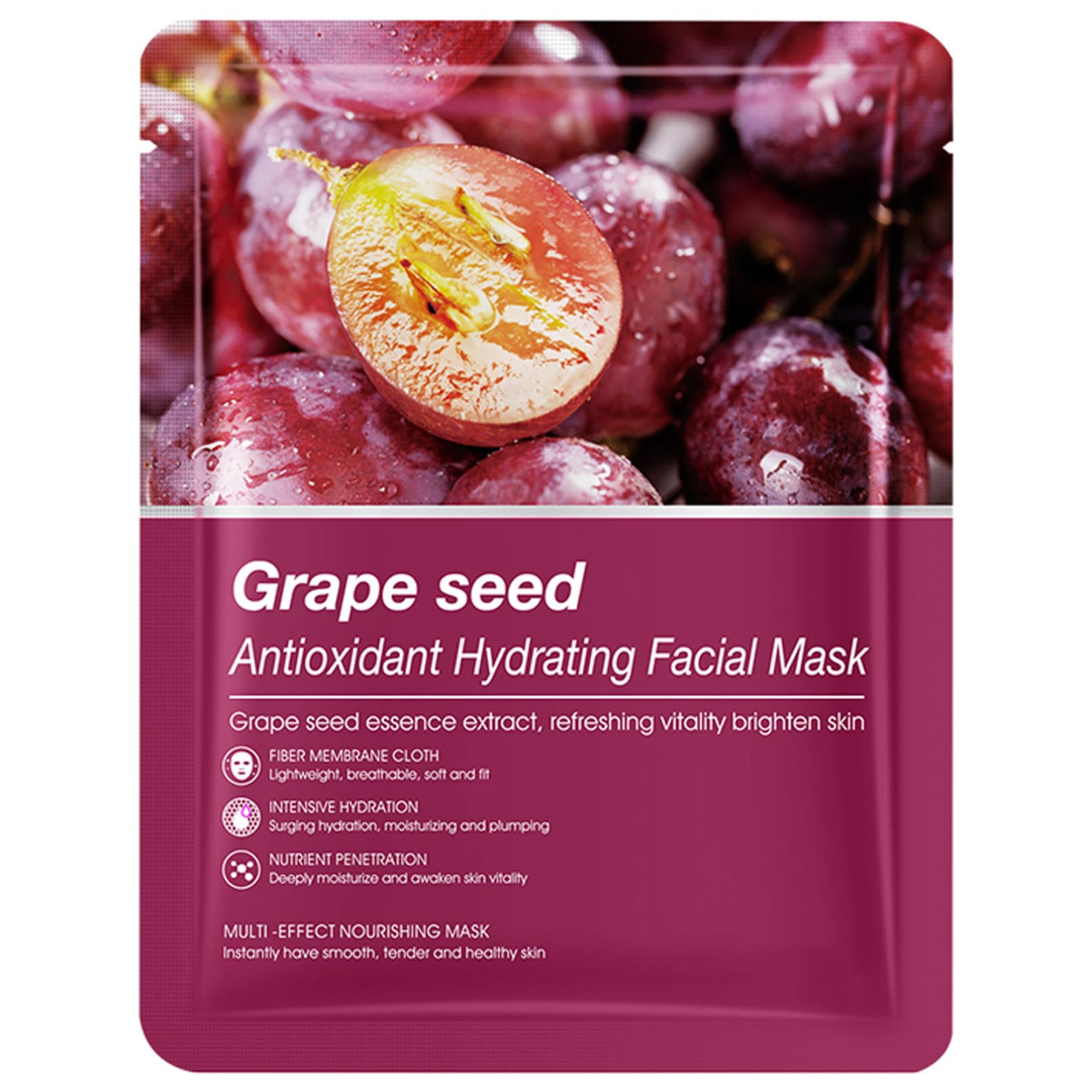 Facial Mask Sheet 5 Pack Moisturizing and Nourishing Face Mask for Smooth Skin Hydrating Skincare for Women Beauty