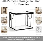 Large Heavy-Duty Thick Clear Plastic Storage Bags, Foldable Transparent Organizer Bins with Zipper Lid & Reinforced Handles, All-Purpose Storage for Clothes, Blankets, Moving and Closet Organization